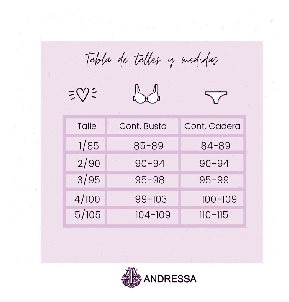 Conjunto Andressa Art. 450 Push Up Con Aro Virtual