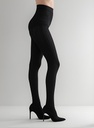Panty Media Can Can Opaca Trenzas Talle Especial Mora 2610