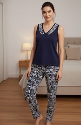 Pijama Musculosa Con Pantalon Largo Viscosa Ferz 828348