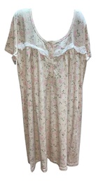 Camison Señora Manga Corta Talles Grandes Florcitas Ar 26124