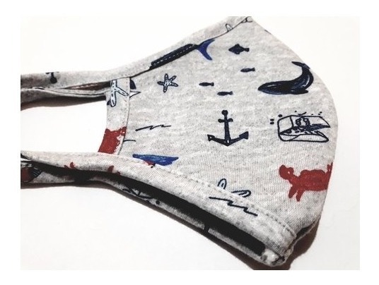  Barbijo Tapaboca Algodón Niños Nena Nene Reutilizable