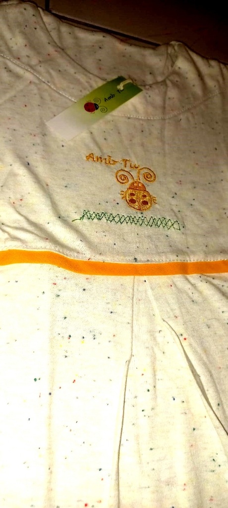 Camison Vestido De Algodon Nena 2 / 4 Años Ambtu