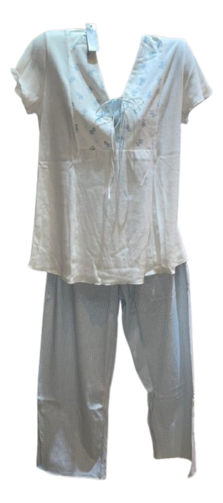 Pijama Manga Corta Con Capri Algodon Ferz 828190