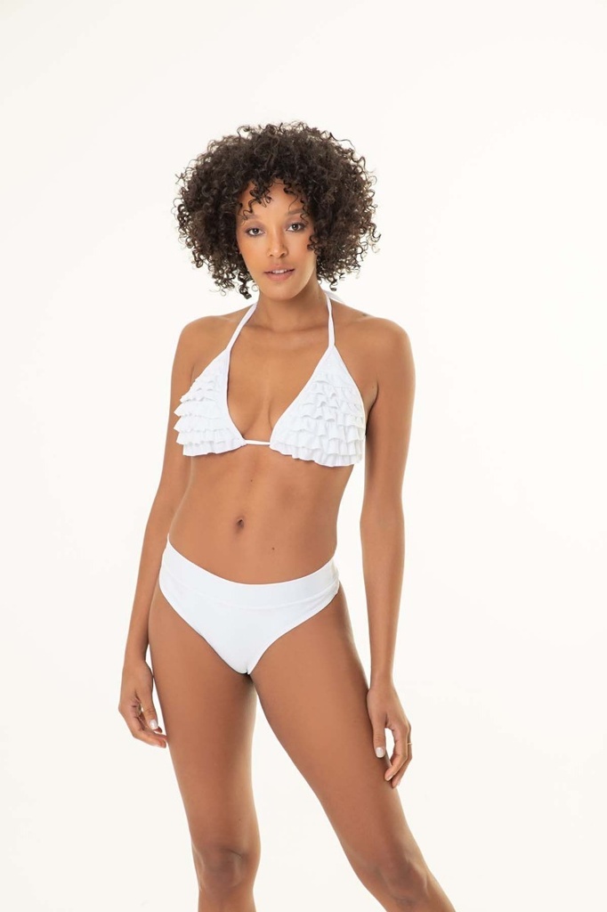 Bikini Triangulo Malla Corpiño Con Volados Bianca Ar 3061