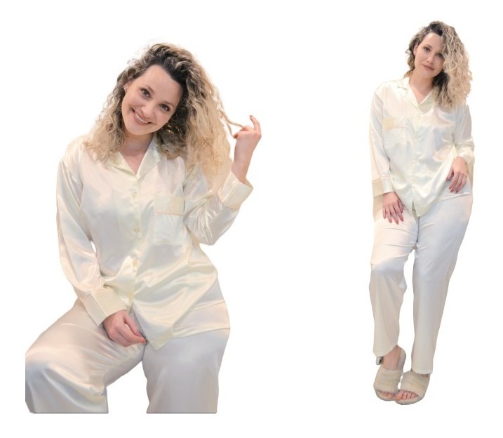 Pijama De Satén Italiano Diseño Autor Nicolle Naira Art 401