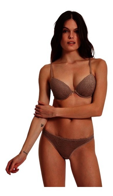 Conjunto Taza Soft Push Up Encaje Colales Sweet Lady 209 94