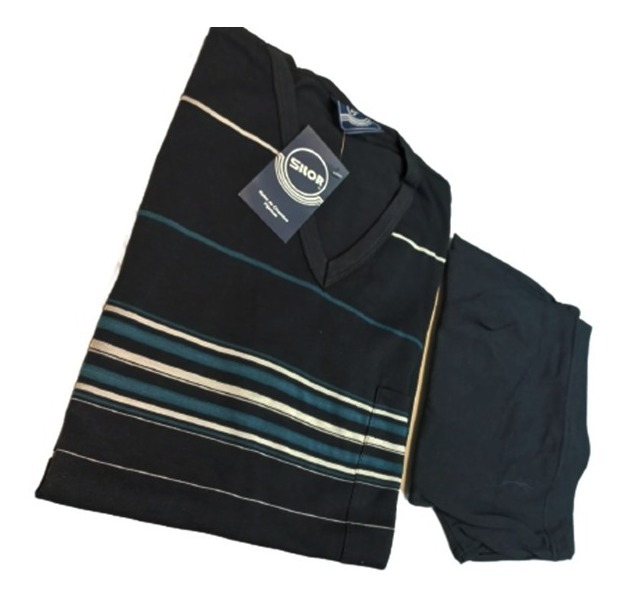 Pijama Hombre Varon Algodon Jersey Rayado Silor Verano 2183