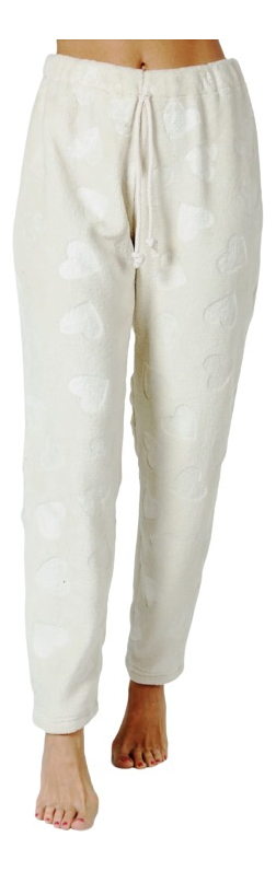 Pantalon Pijama Polar Soft Corazones Plush Maria Pia 498