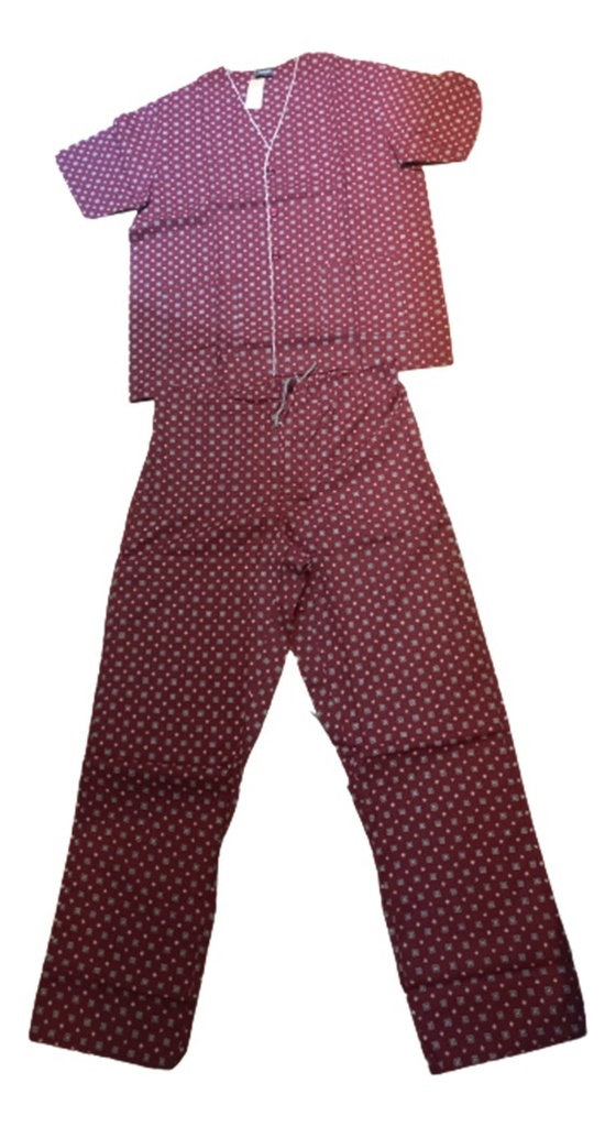 Pijama Hombre Manga Corta Pantalon Largo Camisero Habano 962