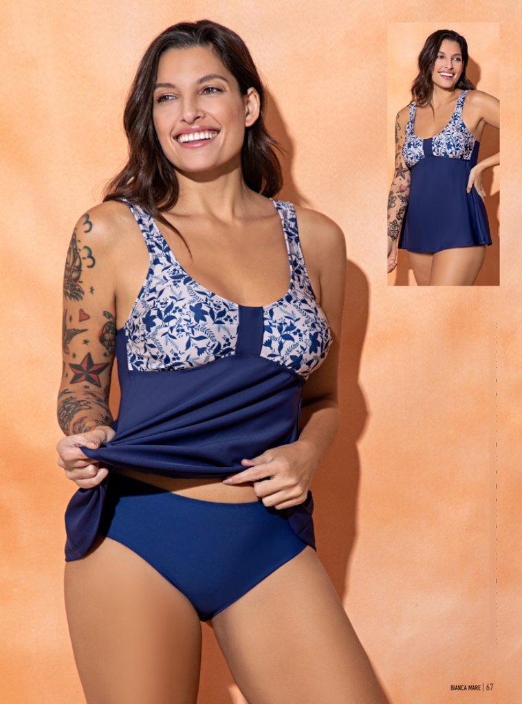 Tankini Talle Del 3 Al 9 Malla Traje De Baño Bianca 24238