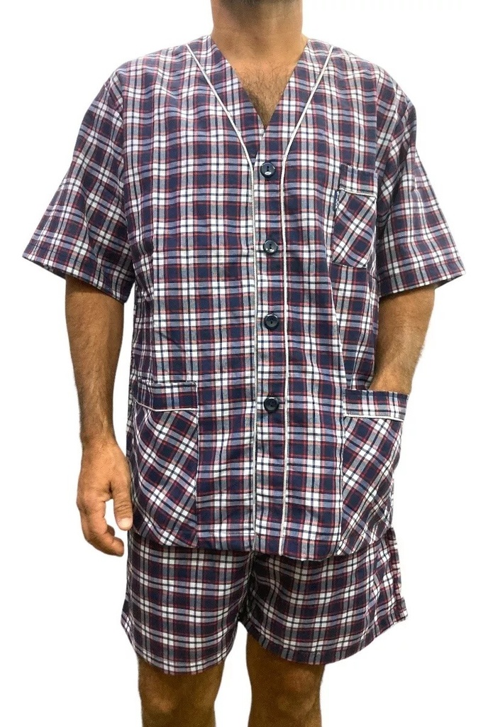 Pijama Hombre Clasico Varon Algodon Camisero Habbano Art 952