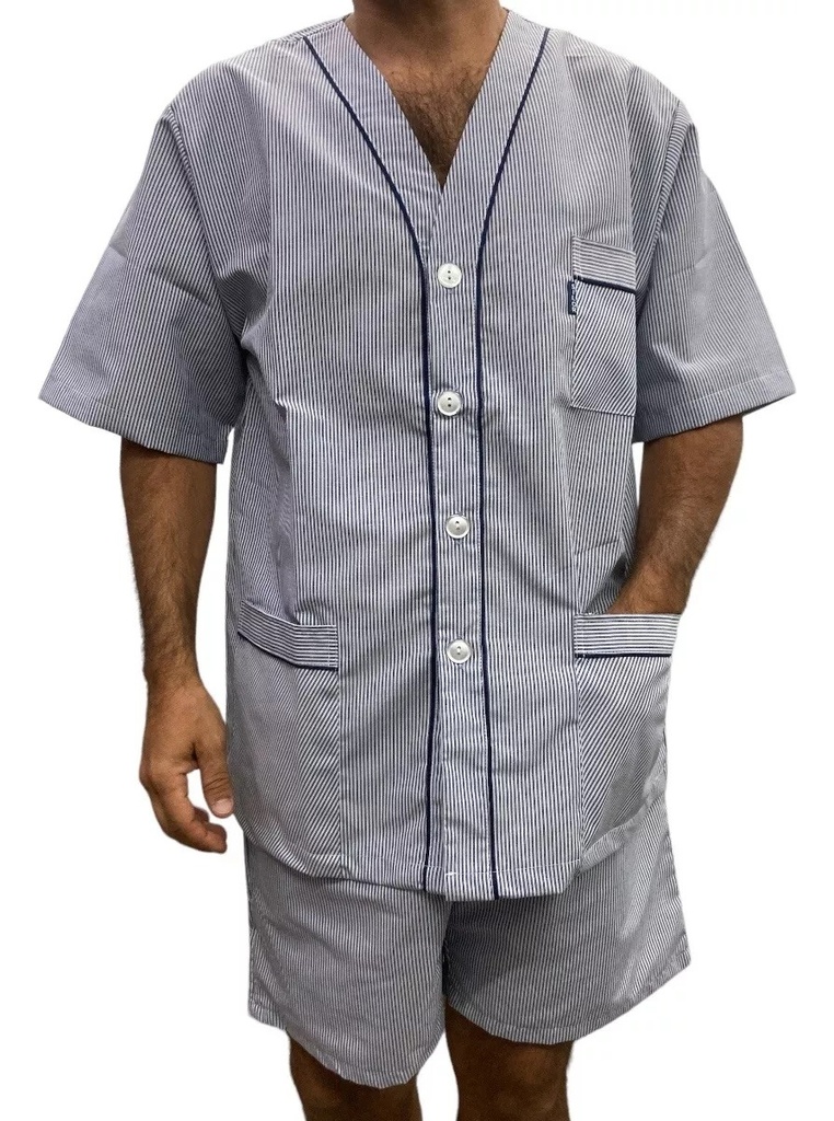 Pijama Hombre Clasico Varon Algodon Camisero Habbano Art 952