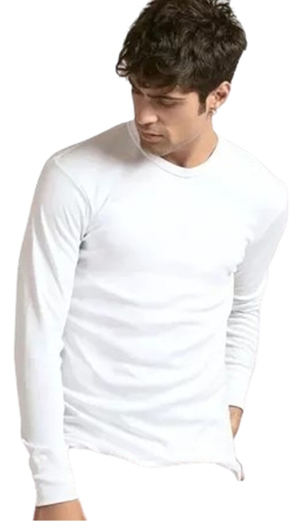 Camiseta Hombre Man.Larga C.Red. Alg. Interlock 3 Ases 411