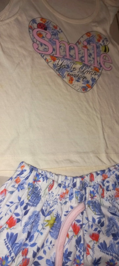 Pijama De Nena Verano Algodon Estampado Vintage 950