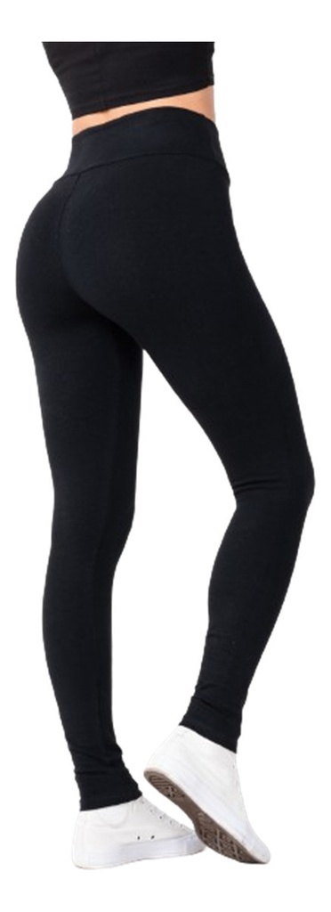 Calza Chupin Legging Termica Frizada Cintura Alta 1 Al 7