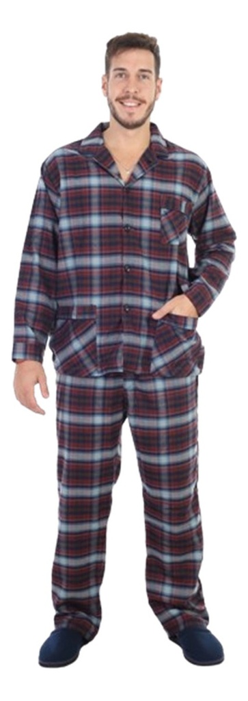 Pijama Hombre Grueso Manga Larga Pantalon Viyela Primus 202