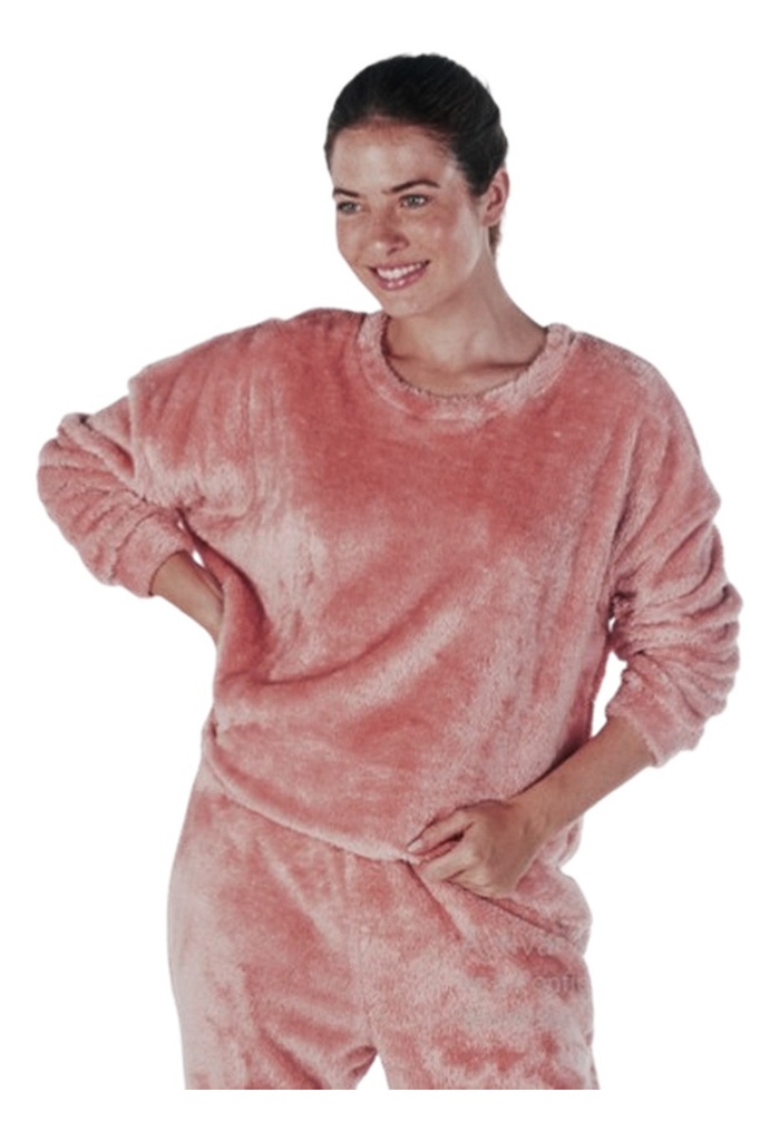 Pijama De Peluche Plush Abrigado De Mujer Maria Pia 526