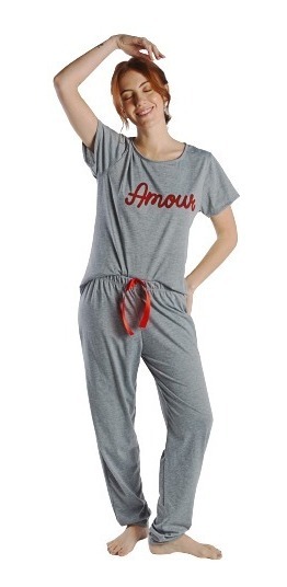 Pijama Mujer Amour Verano Remera Pantalon Maria Pia Ar 475