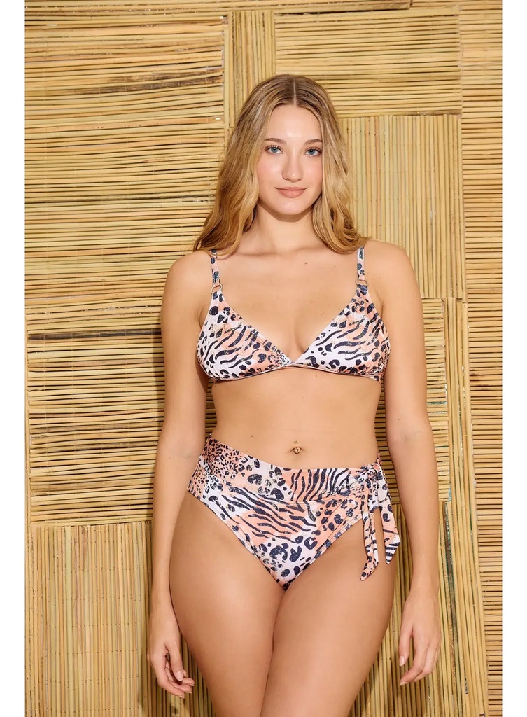 Bombacha Bikini Tiro Alto Animal Print Sweet Lady 728 25