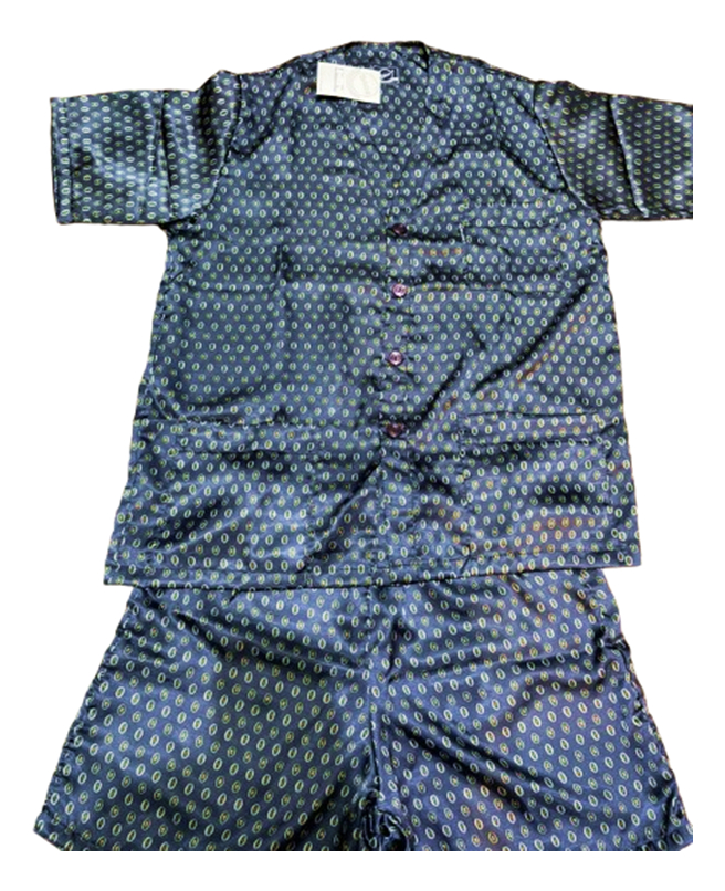 Pijama Hombre Seda Satén Raso C Botones De Verano Silor 533