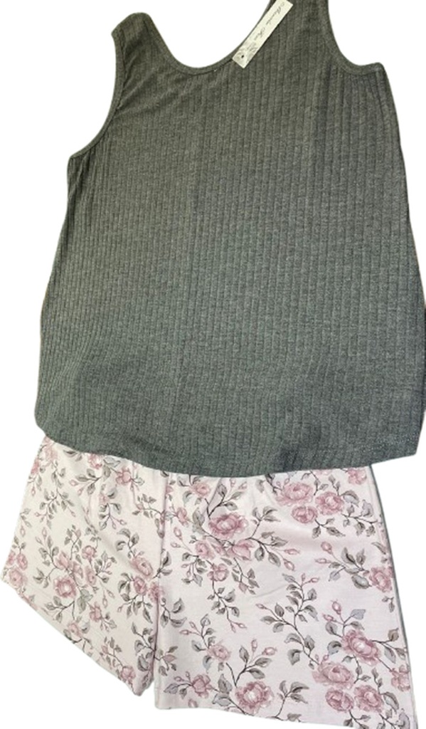 Pijama De Mujer Musculosa + Short Verano Algodon Ferz 828468