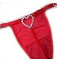 Tanga Hilo Strass Corazón Cierre Cadenas Sexy Eroticas