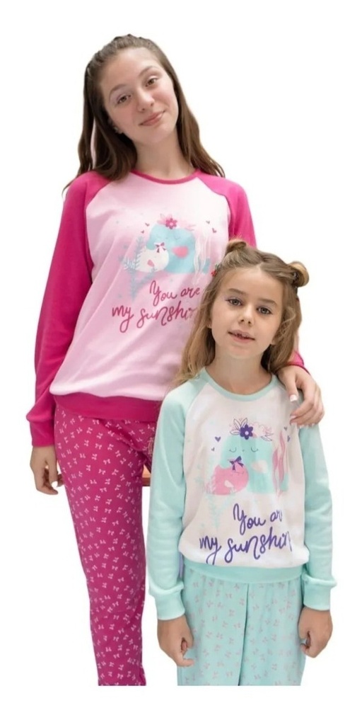 Pijama De Nena Invierno Algodon Grueso Marey 6041