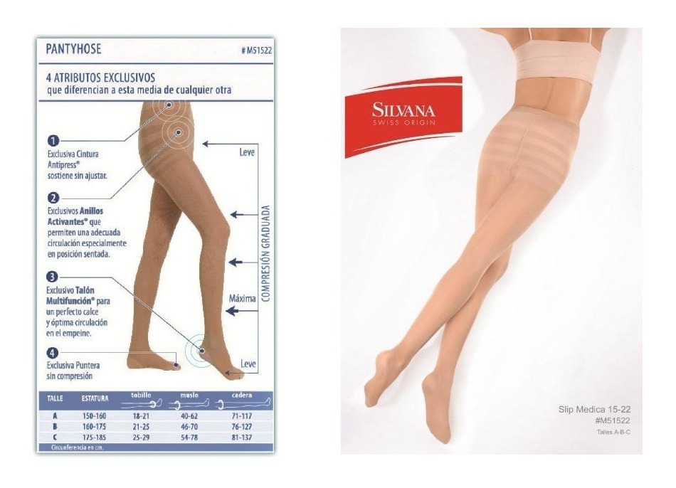 Media Terapeutica Medica Silvana Compresion 15-20 Art M51522