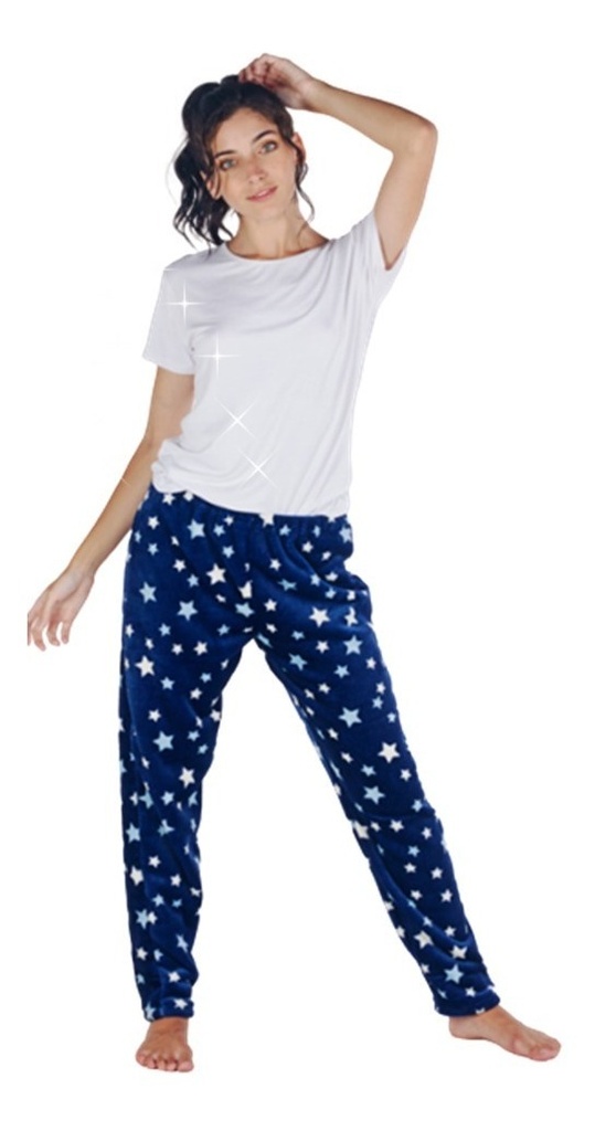 Pantalon Pijama De Plush Galaxia Maria Pia Art 466