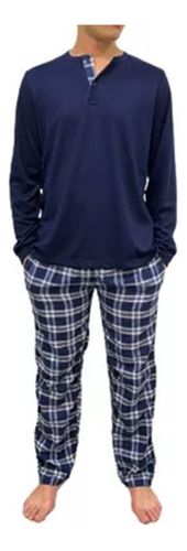 Pijama Hombre Invierno Algodon Y Pantalon Viyela  3 Ases 706