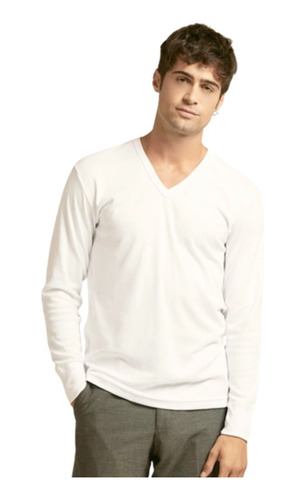 Camiseta Hombre Alg. Interlock Man. Larga Esc. V 3 Ases 422