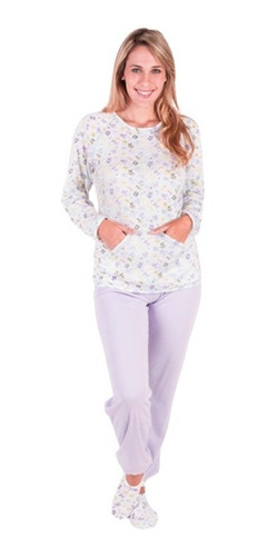 Pijama Invierno Mujer Algodon Delle Done Liquidacion Ar 8020