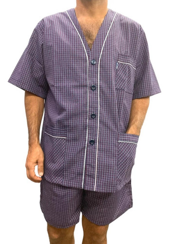 Pijama Hombre Clasico Varon Algodon Camisero Habbano Art 952