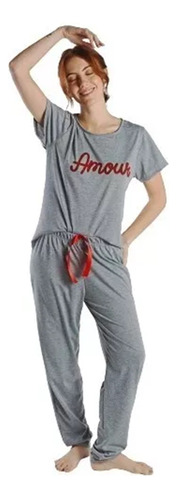 Pijama Mujer Amour Verano Remera Pantalon Maria Pia Ar 475