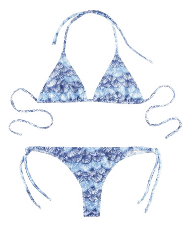 Bikini Conjunto Triangulo + Colaless Para Atar Valus Serafin