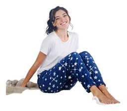 Pantalon Pijama De Plush Galaxia Maria Pia Art 466