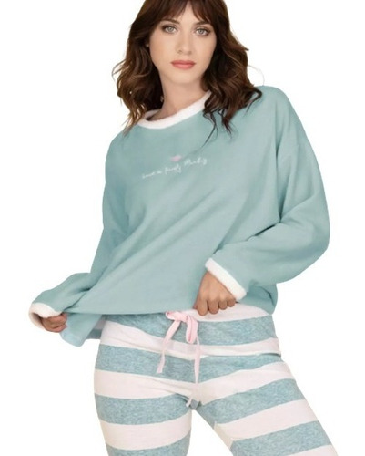 Pijama Mujer Invierno Con Buzo De Peluche So Pink 11673