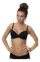 [MEU111NEG95] Corpiño Push Up Taza Soft Con Aro Y Base Meu Bem Art 111