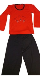 [SUS1230ROJ8] Pijama Algodón Invierno Niña Mariquitas Susurro 1230