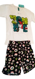 [PIN21005HUE10] Pijama Nene Niño Remera Short De Verano So Pink Art 21005