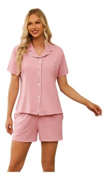 Pijama De Mujer Botones Verano Camisa + Short Maria Pia 549