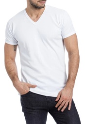 Camiseta Termica Cuello V Algodón Manga Corta Eyelit Art 192