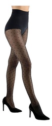 Panty Medias Can Can Plumeti Fina Con Puntitos Mora 2296