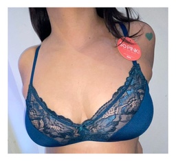 Corpiño Sin Aro De Lycra Con Encaje 95 Al 115 Pink 63204